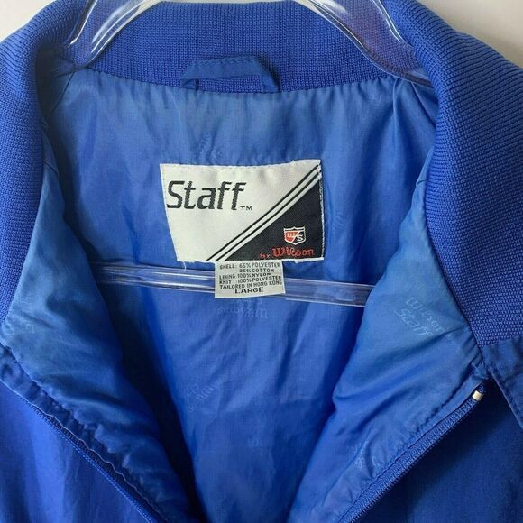 Staff by Wilson Mens‎ Golf Jacket Full Zip Windbreaker Lightweight Blue Large - Picture 3 of 6